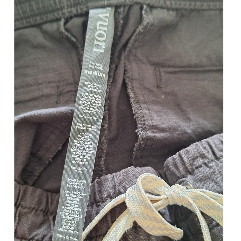 Vuori Shorts Women's  Dark Gray Ripstop Drawstring Pockets Elastic‎ Waist M - Picture 4 of 8